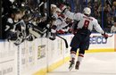 Washington Capitals ' Alex Ovechkin celebrates his shootout goal in an NHL hockey game against the Tampa Bay Lightning , Monday, March 7, 2011, in Tampa, Fla. The Capitals won 2-1.