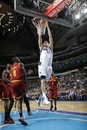 DALLAS, TX - FEBRUARY 7: Dirk Nowitzki #41 of the Dallas Mavericks dunks against Christian Eyenga #8 of the Cleveland Cavaliers during a game on February 7, 2011 at the American Airlines Center in Dallas, Texas. (Photo by Danny Bollinger/NBAE via Getty Images)