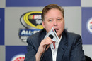 CHARLOTTE, NC - MAY 20: Brian France, CEO and Chairman of NASCAR, speaks at a press conference during practice for the NASCAR Sprint All-Star Race at Charlotte Motor Speedway on May 20, 2011 in Charlotte, North Carolina. (Photo by John Harrelson/Getty Images for NASCAR)