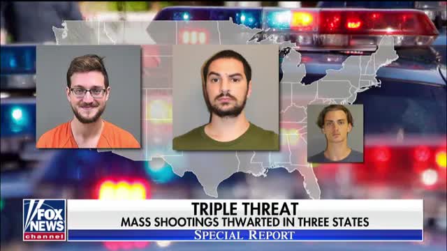 Authorities in three states say they thwarted three potential mass shootings in three days