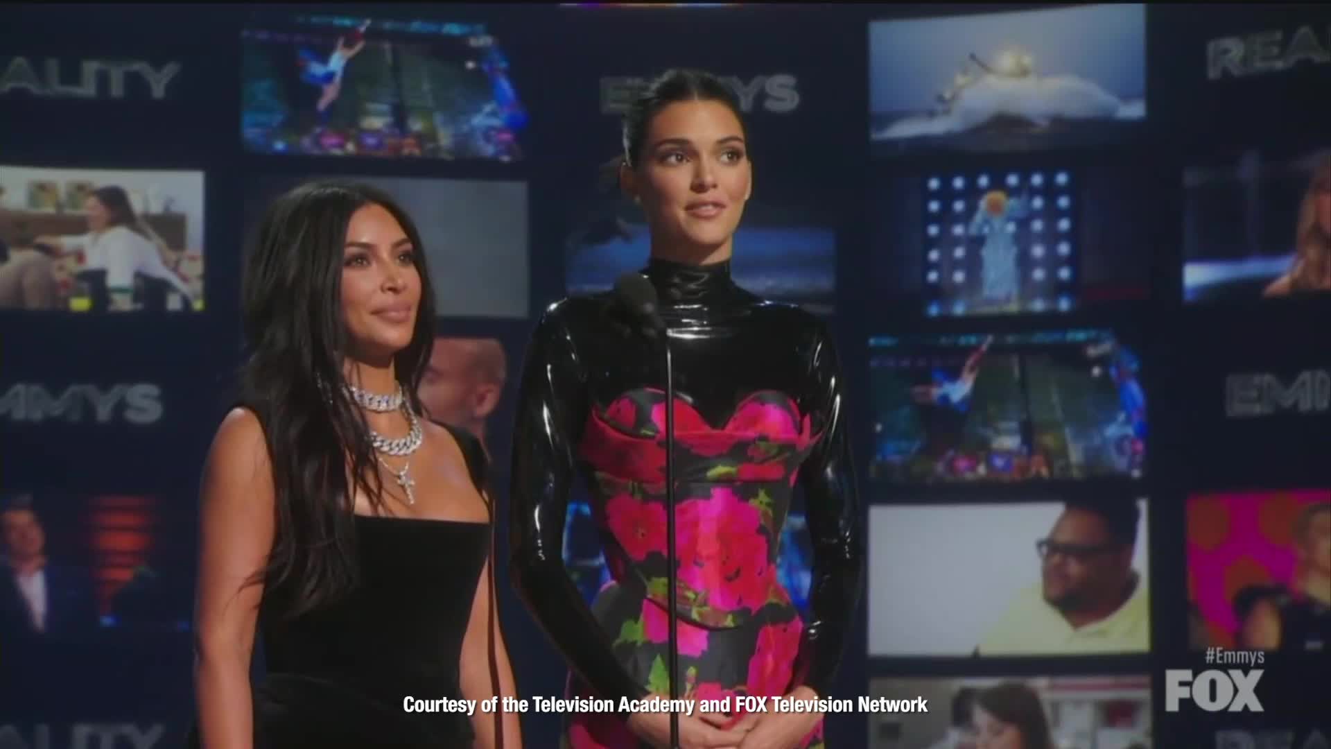 Kim Kardashian and Kendall Jenner Present at 2019 Emmy Awards