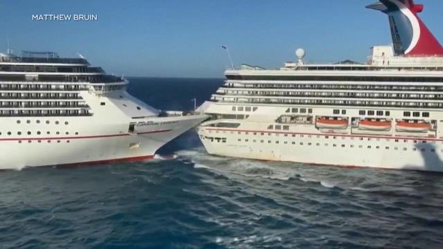 Carnival cruise ships collide at Mexican port