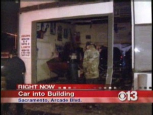 Car Crashes Into Building In Rancho Cordova