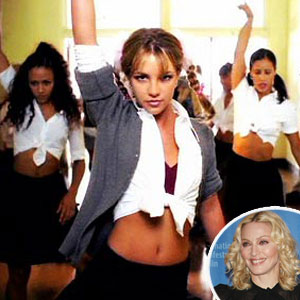 Madonnas Striptease Tribute to Britney Spears <br />    (E! Online)