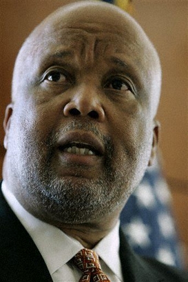 **FILE PHOTO** House Committee on Homeland Security Chairman Rep. Bennie G. Thompson, D-Miss., speaks during a luncheon in Washington Jan. 29, 2007. (AP Photo/Haraz N. Ghanbari)