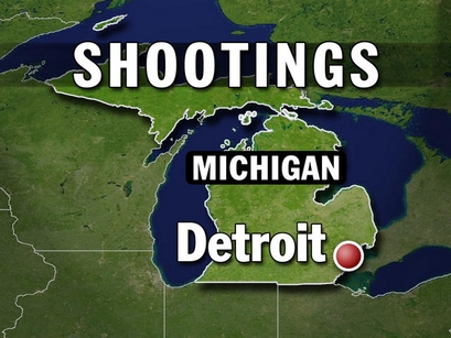 Map of Detroit, Mich. A gunman shot three people at a suburban Detroit office building, police said. (AP Graphics)