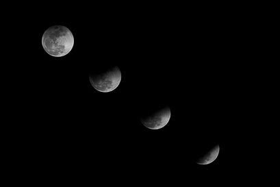 A composite image of the February 20 lunar eclipse as seen over ...