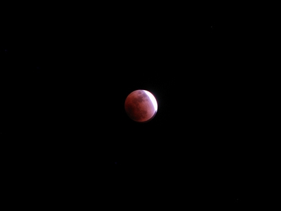 The lunar eclipse of February 20 as seen from Alexandria, VA. ...
