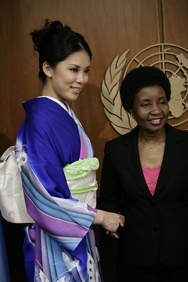 Miss Universe Riyo Mori meets with United Nations Deputy Secretary ...